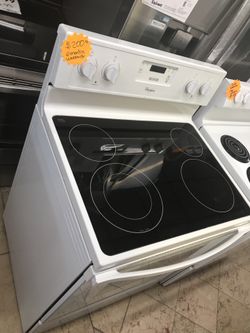 Stove whirlpool/ cooking on/hot surface/ Oven Light/ clock/ timer set/ 6 months warranty