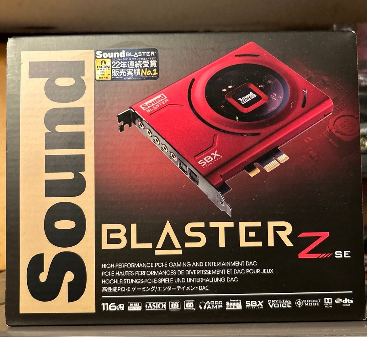 Creative Sound Blaster Z SE Internal PCI-e Gaming Sound Card and DAC, 24-bit / 1