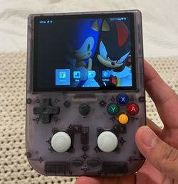 Anbernic RG405V Retro Gaming Handheld - Transparent Purple / Grey - 128GB Android 12