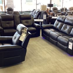 Kempten Reclining Sofa and Loveseat Set