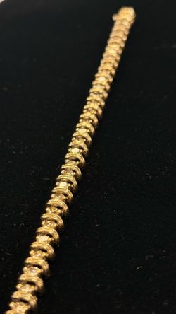 14K 19.1G 6.60CTW tennis bracelet