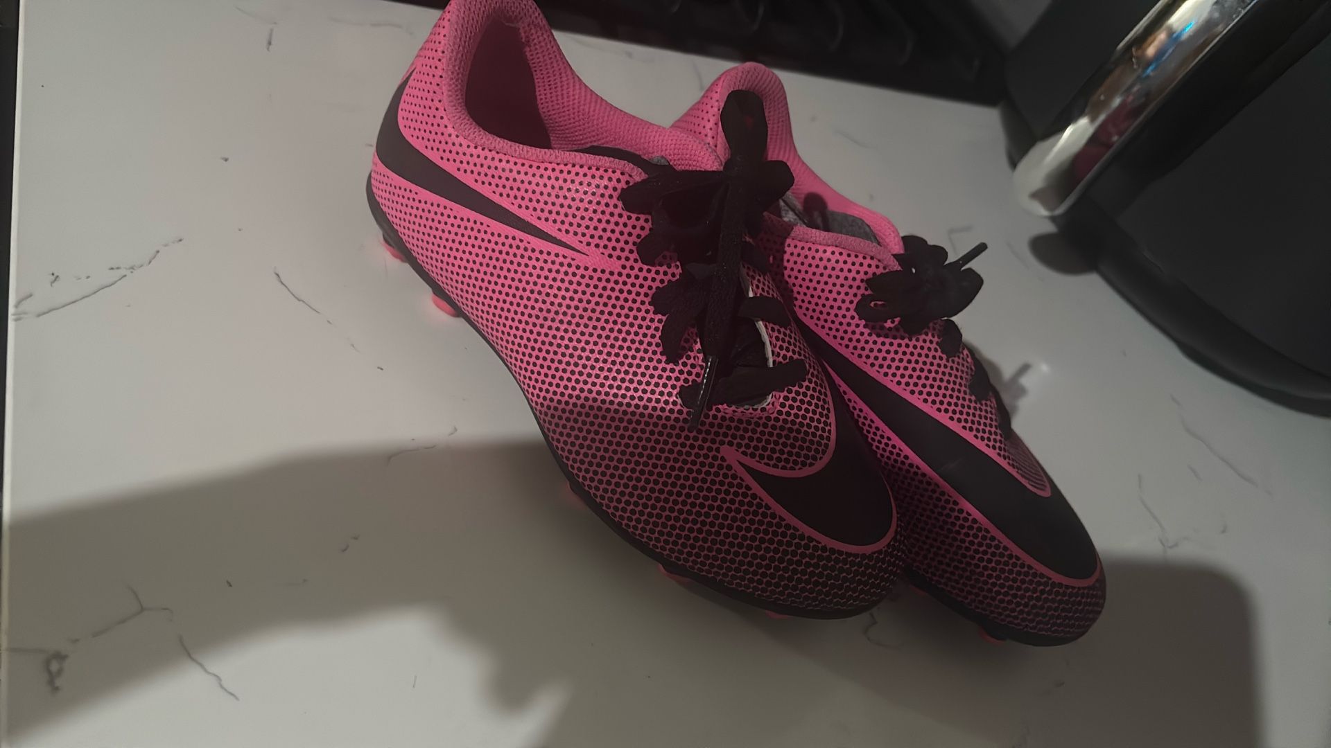 Hot pink & Black Kicks Size 13C