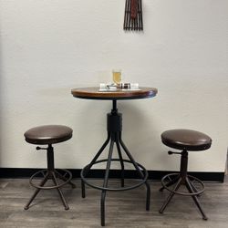 Industrial Adjustable Bar Stools (2) – $50