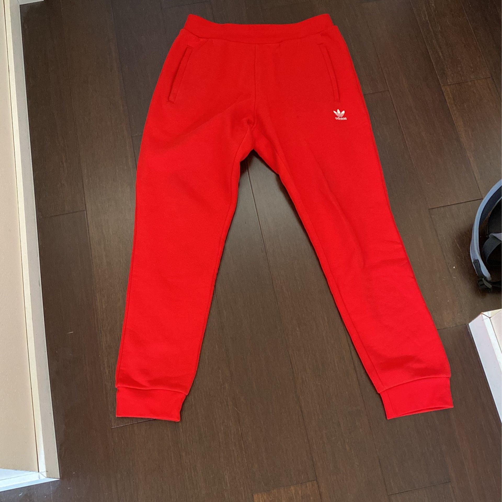 RED ADIDAS JOGGERS 
