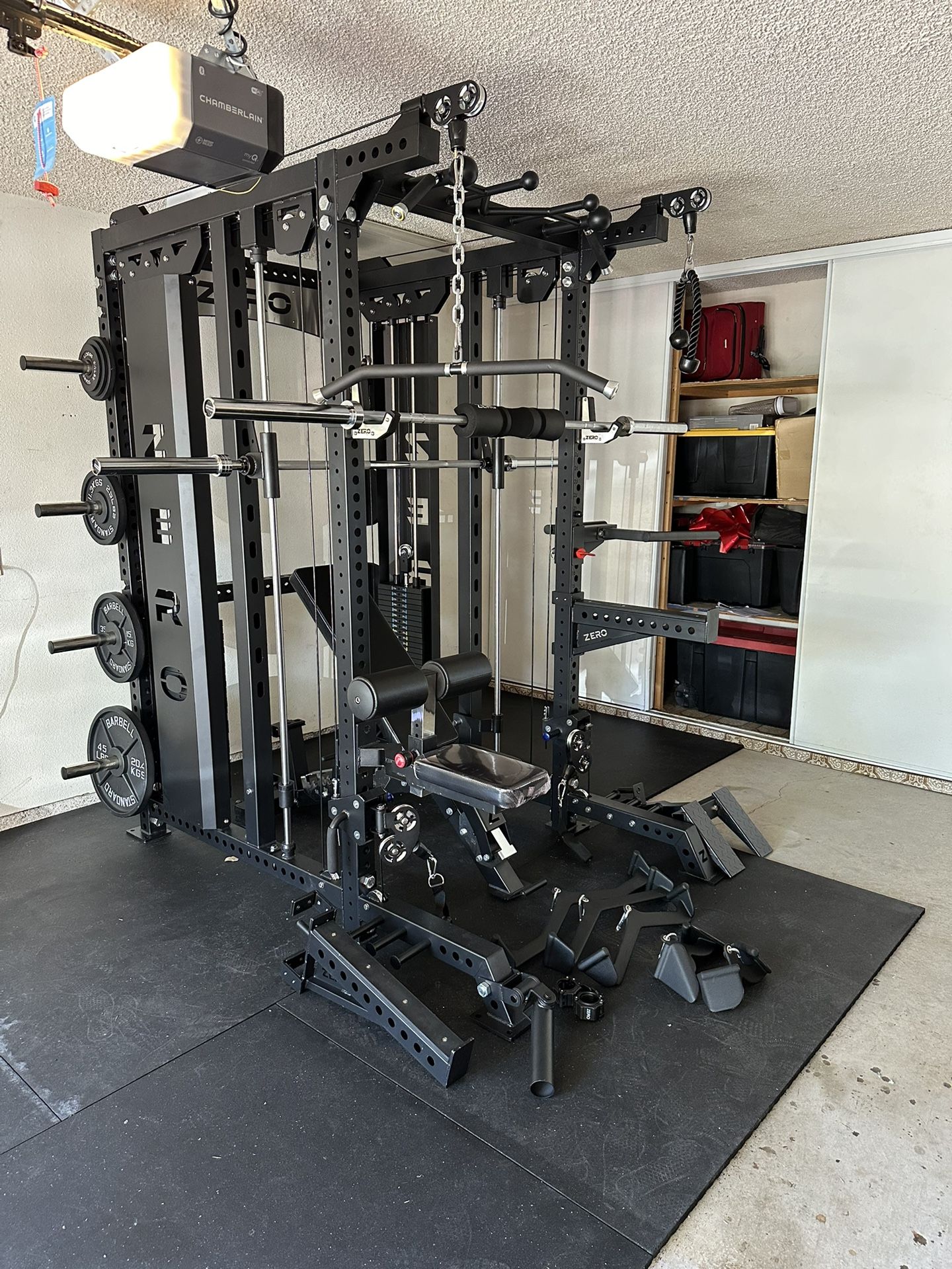 Smith Machine 500 | Adjustable Bench | 245lb Cast Iron Olympic Weights | 7ft Olympic Bar | Fitness | Gym Equipment | FREE DELIVERY/INSTALLATION 🚚 🛠️