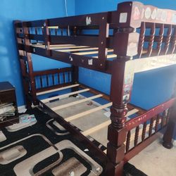 Bunk Bed With 5 Door Drawers And Nightstand 