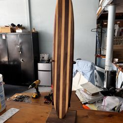 Solid Wood Decorative Surfboard