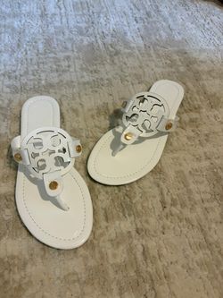 Tory Burch Miller Sandals White Patent