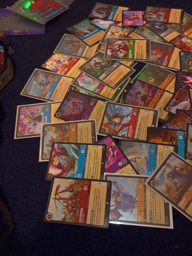 Disney Lorcana Card Collection Approx 60+Commons-Legendaries,Cold Foils Ect