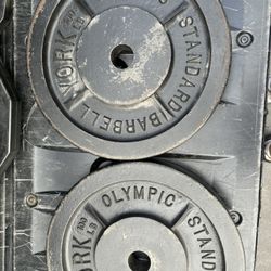 York Barbell 100lbs Plates 