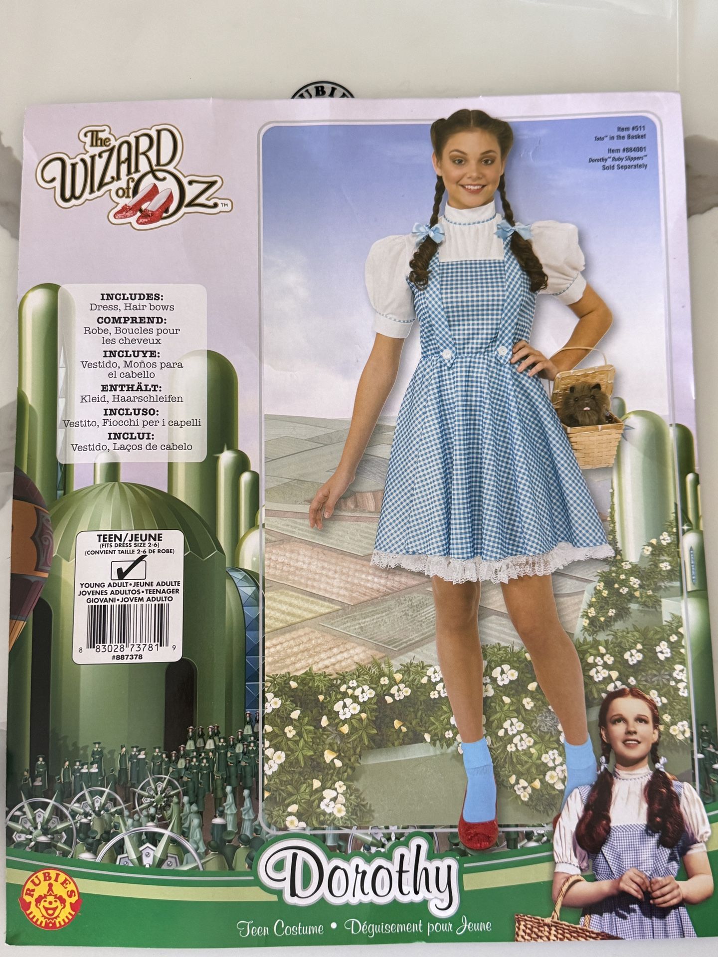 Wizard Of Oz Dorothy Costume New Size Small
