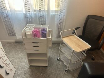 Nail desk organizer cart