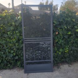 Metal Screen Door With Decorative Tree Design 35.5 x 80