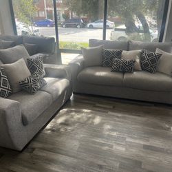 Sofa & Loveseat Grey Color