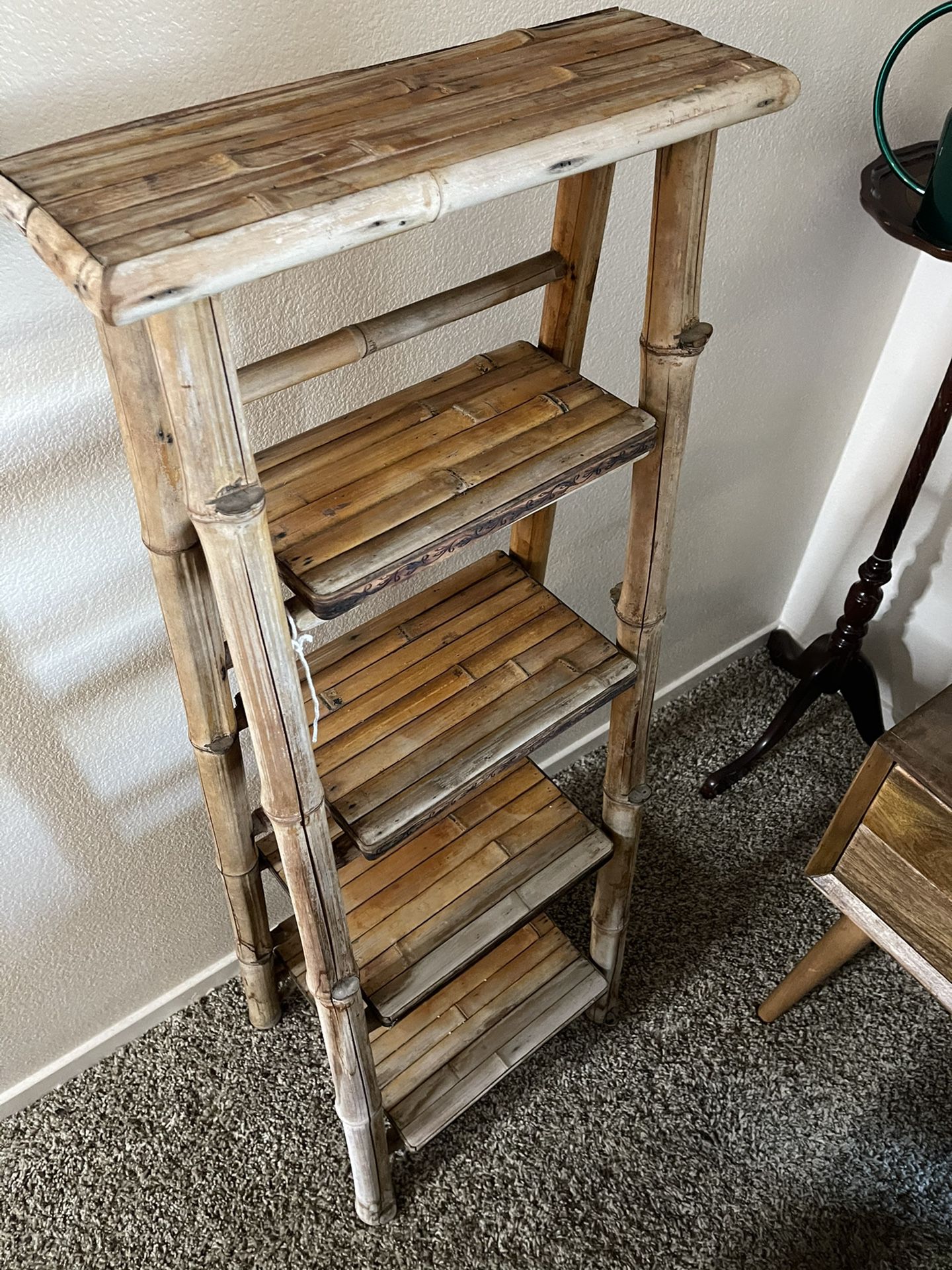 Boho Bamboo Ladder Shelf