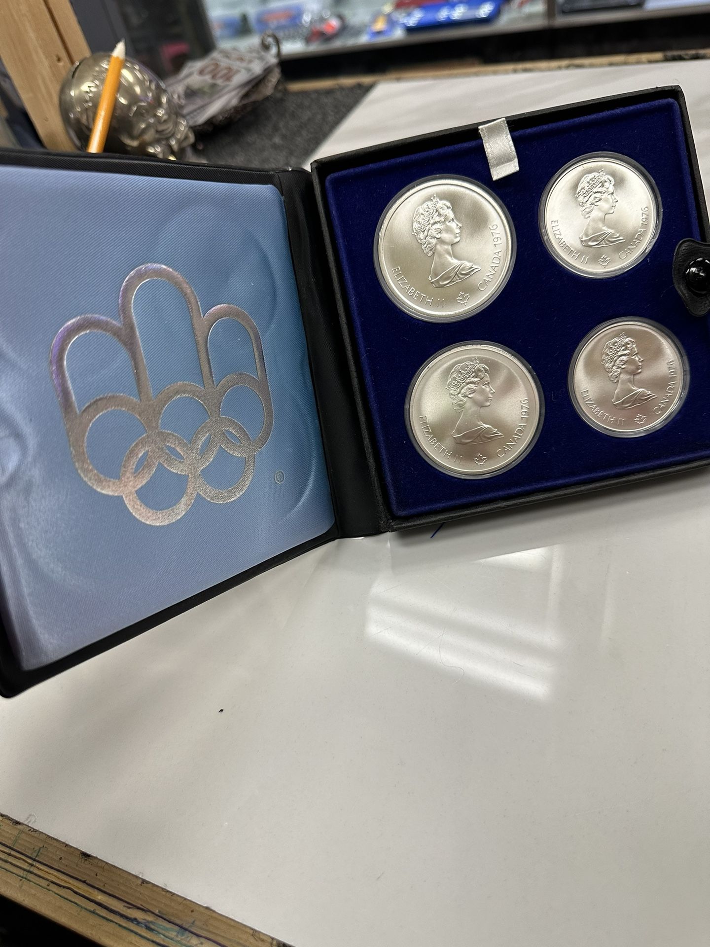 1976 Proof Silver Canadian Montreal Olympic Games 4 Coin Sterling Set 