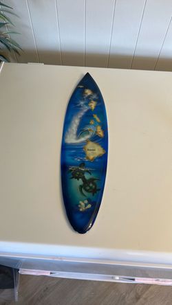 Hawaii Islands Decorative Surfboard Wall Art