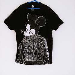 Xr Xray Mickey Mouse Women's T Shirt Black Hipster Design Size Large