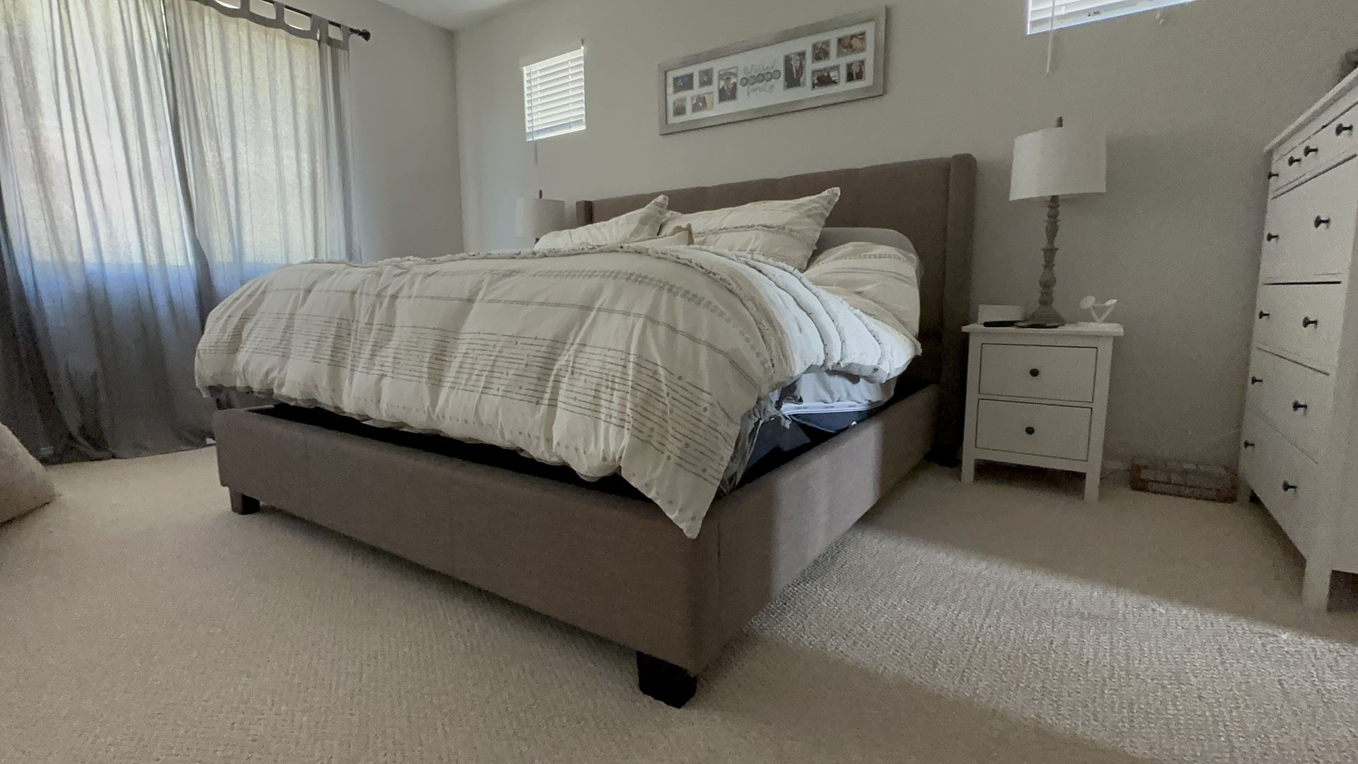 Living Spaces Revive adjustable Cal King base, Mattress and Bed.