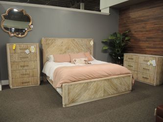 Perennial Home Blanco King Platform Bed - Natural White | Headboard