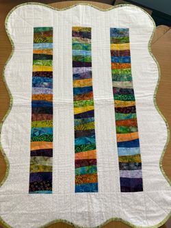 Handmade Batik Lap Quilt / Decorative Quilt – 43” × 31”