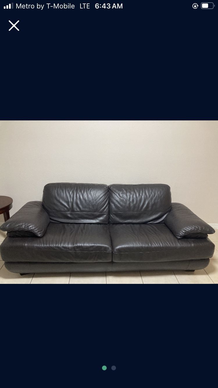 Black Leather Sofa