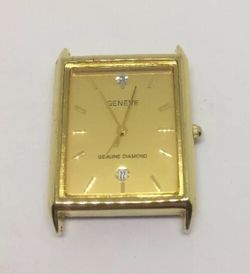 Genève Gold Genuine Diamond Vintage Watch Water Resistant Strapless 2104M