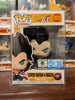 Funko GITD Dragon Ball GT Super Saiyan 4 Vegeta #2078 Flocked Pre Release Chase