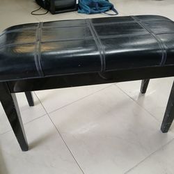 Solid Wood PU leather piano bench with storage
