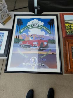 Route 66 Framed Comemorative Poster