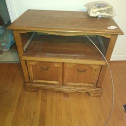 Microwave TV Nightstand Cart Table Stand Wooden