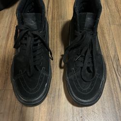 Vans High Top Pop Cush All Black 9.5 Men’s