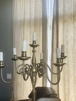 Beautiful, Antique Solid, Brass Floor Lamp.