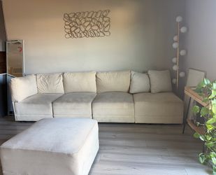 Large Cream Sectional + Ottoman