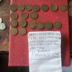 Indian Old Pennies 