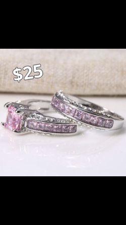 Brand New Pink wedding ring size 9