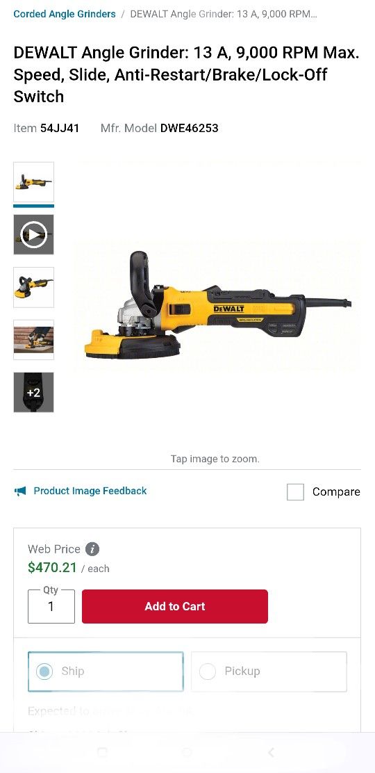DeWalt 13 Angle Grinder 
