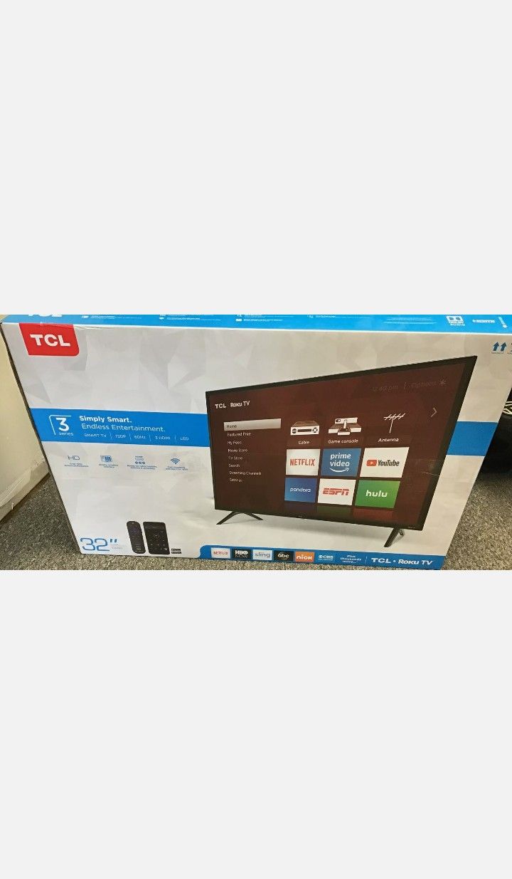 Brand New TCL 32" Roku 720p Smart TV