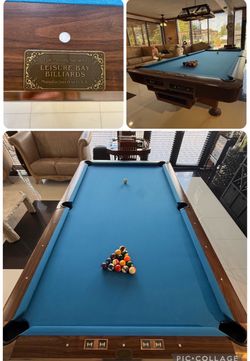 Billiard/Pool Table and Tiffany Lamp