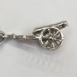 Silver Cannon Charm