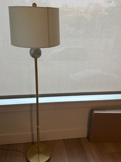 Gold & Marble-Style Floor Lamp