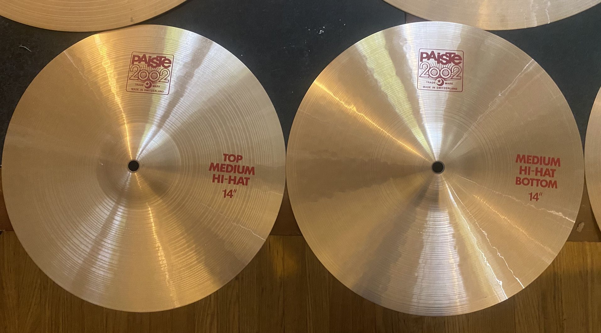 Make Offer: Like NEW Paiste 2002 Medium 14” Hi Hat Cymbals