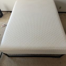 Queen foam mattress and 14" frame