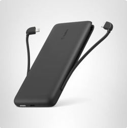 Belkin Portable Charger Power Bank for iPhone/Android - 10,000mAh, 23W Battery Pack for Phone with Integrated USB-C, Lightning Cables - Pass-Through C