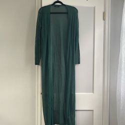 Green Mesh Long Cardigan – Size S
