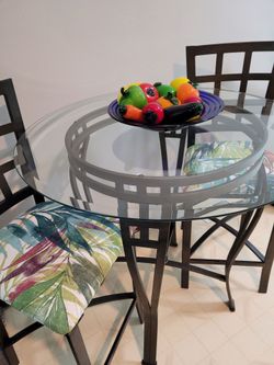 3-Piece Bistro BarTable and Matching Chair Set