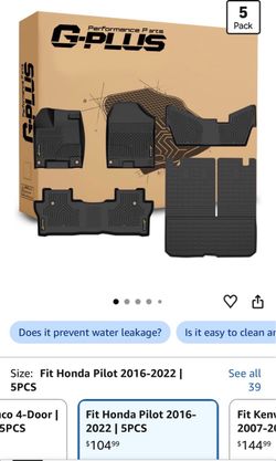 Floor Mats for Honda Pilot 2016-2022