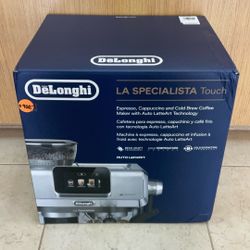 DĒLONGHI EC9455M LA SPECIALISTA TOUCH ESPRESSO, CAPPUCCINO AND COLD BREW COFFEE MAKER WITH AUTO LATTEART TECHNOLOGY.