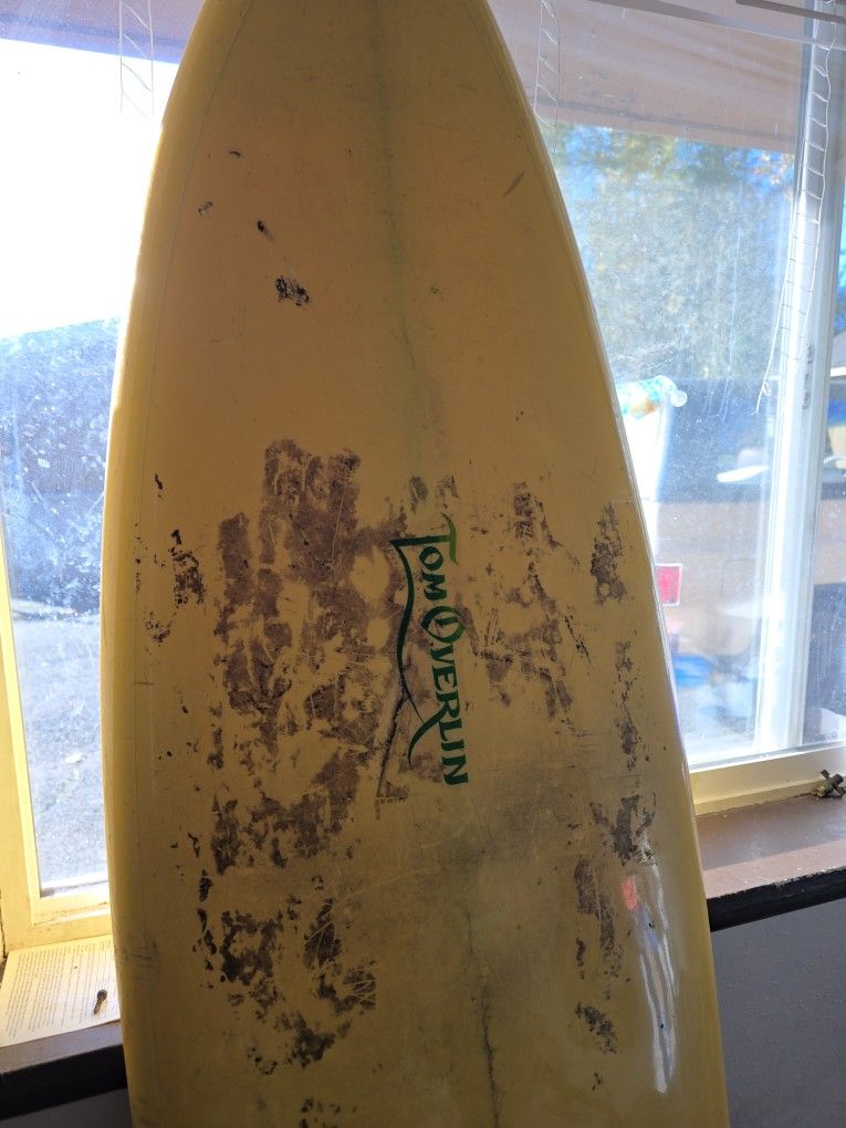 1970's Tom Overlin 84" Surfboard 