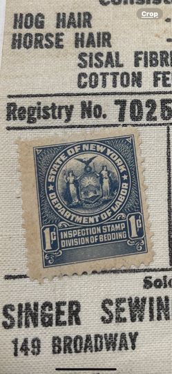 VINTAGE U2044 UNITED STATES Inspection stamp department of Labor MNH